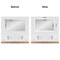 Amanti Art Mirror Makeover Bathroom Mirror Frame Border Kit - Fully Assembled Peel and Stick Frame - Mirror NOT Included - Cabinet White Narrow Trim